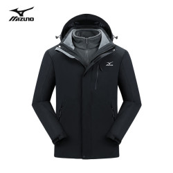 美津浓 户外夹克男女登山服防风三合一两件套外套A2CE2640