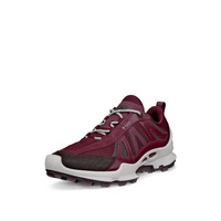 ecco 80346361423 Biom C-Trail W 女式真皮运动鞋,GORE-TEX 防水, 摩卡咖啡 / 深红宝石 / 深红宝石