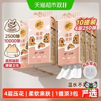 移动端:清风 X 卡皮巴拉 亲肤系列 悬挂式抽纸 4层*250抽*10提(170*132mm)