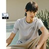 杰克琼斯 男装夏季新款纯棉短袖打底衫刺绣纯色情侣