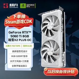 耕升 GeForce RTX 5060 Ti 踏雪X2PLUS OC-8G游戏显卡 DLSS 4
