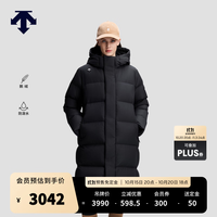 迪桑特 防泼水HEAT NAVI经典女士长款鹅绒羽绒服新品 BK-黑色