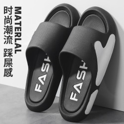2025年新款男生拖鞋夏季防滑休闲情侣网红炸街沙滩百搭厚底一字拖