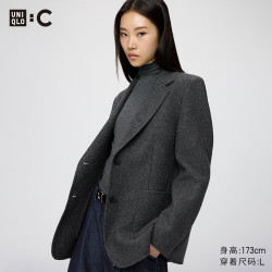 优衣库 双面呢西装女装合作款487829 08 深灰色 M