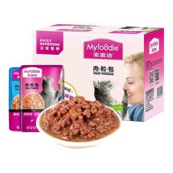 麦富迪 猫咪恋肉粒包 成幼猫通用湿粮包 混合口味猫零食 85g*5 包