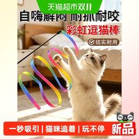 88VIP：疯狂的主人 彩带逗猫棒猫咪玩具双面彩虹丝带逗猫杆成猫幼猫自嗨解闷互动神器