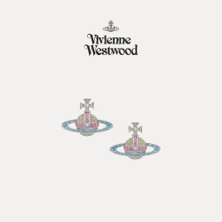 Vivienne Westwood 西太后KIKA多巴胺彩钻土星耳钉女