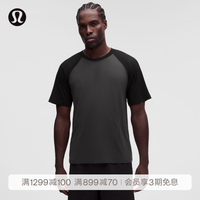 lululemon 丨男士运动短袖 T 恤 防晒 LM3GCAS 石墨灰/黑 L