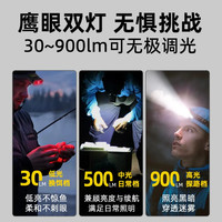 WARSUN 夜钓头灯G7强光超亮充电超长续航钓鱼专用头戴式感应帽夹灯
