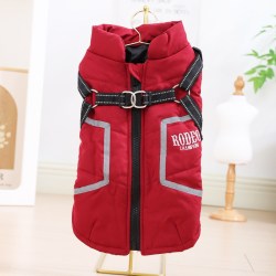 歌照 2026年狗狗衣服冬装中小型犬柴犬柯基保暖两脚衣泰迪可牵引棉马甲
