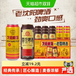 SNOWFLK 啤酒沈阳老雪500ml*9听+沈阳啤酒500ml*6听经典传承麦香浓郁