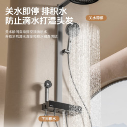 惠达 多功能淋浴花洒 9210 数显巨幕大顶喷关水即停 奶白