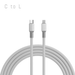 TEGIC 快充PD磁吸硅胶数据线 Type-C转Lightning
