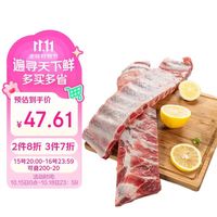 鲁南顺发 生态黑猪肋排块 1kg  新鲜速冻 烤肉食材煲汤