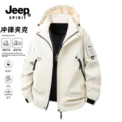 JEEP SPIRIT 防风防水 黑色 2XL 男士夹克