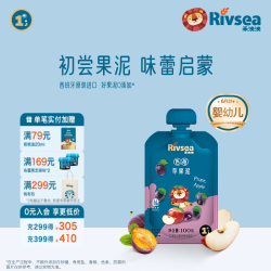 禾泱泱 果泥 西班牙版 3段 西梅苹果味 100g