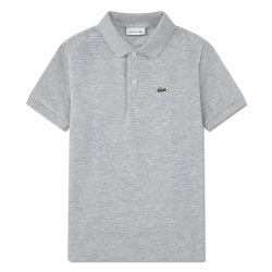 LACOSTE 鳄鱼牌 男孩 (l1812) 短袖经典珠地布 Polo 衫, 杂灰色