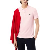 LACOSTE 鳄鱼 法国鳄鱼 男士 经典Logo纯棉Polo衫 舒适透气运动休闲 粉色（Flamingo） XX-Large