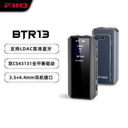 飞傲 BTR13 蓝牙5.1解码耳放功放耳机放大器带麦 电脑台式机平板手机播放器声卡通用  黑色解码器