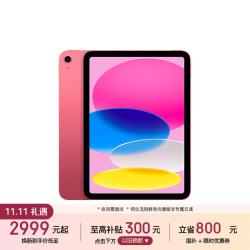 苹果 iPad 2025款 11英寸 平板电脑（2360*1640、A16、256GB、WiFi版、粉色、MD4P4CH/A）