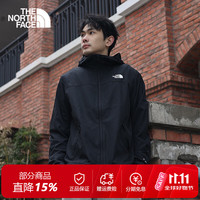 北面 新款男士户外防泼水UPF50+防晒轻薄连帽皮肤衣外套8JST JK3 L