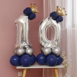 生日数字气球立柱儿童男孩女孩宝宝10岁生日装饰场景装扮布置用品