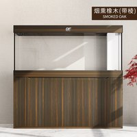 仟湖 心悦缤纷底滤鱼缸客厅大型落地缸实木带底柜OF龙鱼缸2026新款