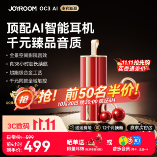 机乐堂 OC3 开放式不入耳 超跑哑黑 蓝牙耳机