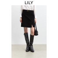 LILY 纯棉复古灯芯绒 黑色 L/170/72A 半身裙
