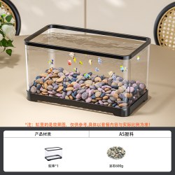 阔庭 鱼缸2026新款古法生态造景过滤制氧一体机小型桌面客厅金鱼专用缸