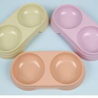 码料溪 食盆狗粮碗干湿分离防打翻粮水双碗猫咪饭碗自动饮水狗盆大容量