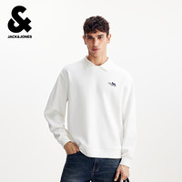 JACK&JONES 226133043 翻领宽松 本白色 S 男士卫衣