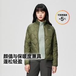 安踏 羽绒服女冬季轻薄防风外套休闲通勤保暖内搭上衣棉服外搭叠穿内胆