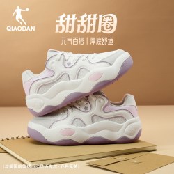 乔丹 双11预售 |乔丹粉色运动鞋板鞋女复古秋冬厚底增高轻便学生休闲鞋