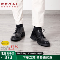 REGAL 商务休闲皮鞋男士皮鞋百搭皮鞋固特异牛皮鞋男德比鞋T38C BC BJA(黑色/的牛皮革) 41