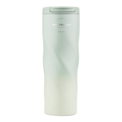 星巴克 11149750经典渐层款翻盖杯绿色473ml便携不锈钢保温杯