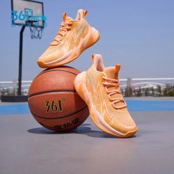361° 童鞋  运动篮球鞋 新款中大童鞋子 奶昔橙色/光辉橙色/果香橙色