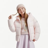 坦博尔 26年新款秋儿童羽绒服短款泡芙连帽男女童安心羽绒保暖外套