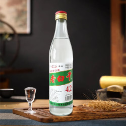 畅销光瓶酒 42度500ml浓香型口粮白酒 滴滴纯粮 绵柔浓香自饮小酌 42度 500mL 1瓶 老白干单瓶