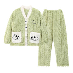 ROVO 珊瑚绒月子服孕妇保暖睡衣A类防静电加绒加厚家居服套装 2件套 多款可选！