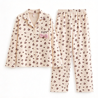 芬腾 纯棉7A抗菌 家居服套装 米杏 M FJ27931010