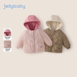 jellybaby 儿童加绒连帽棉服