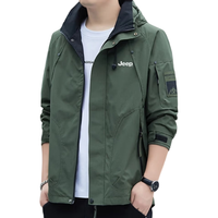 Jeep吉普 男士连帽加厚保暖棉服 黑色 XL