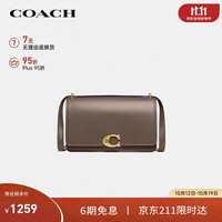 COACH 女士BANDIT小号单肩斜挎小方包深石灰色礼物次日达