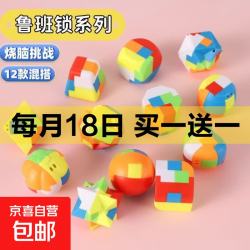 京喜自营-专用品牌 鲁班锁全套鲁班锁益智玩具开发智力拼装玩具批发6到12岁礼品儿童 益智鲁班锁1个装