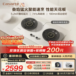 卡萨帝 JZT-CDZ7U9(白) 5.2kW猛火定时 天然气燃气灶