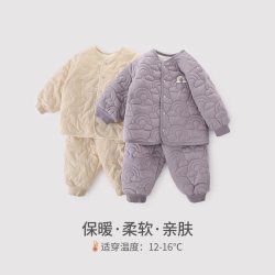 巴厘小猪 儿童2件套夹棉上衣+裤子套装冬季2件套加厚保暖棉服（补贴好价！）