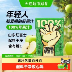 哪吒 100%苹果汁200ml*12盒