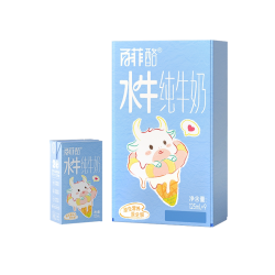 百菲酪 3.6g儿童水牛纯牛奶125ml*9盒高钙奶儿童营养早餐牛奶