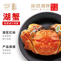 阳澄湖牌 阳澄湖大闸蟹 全母2.5两母蟹 8只装 礼盒 源头直发包邮